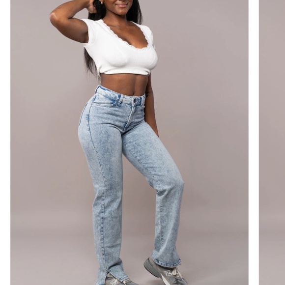 Fitjeans Straight Leg - 80s Blue - Picture 2 of 13